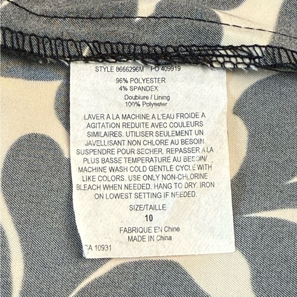 Donna Ricco Black and Off-White Abstract Print Dress - Picture 16 of 16